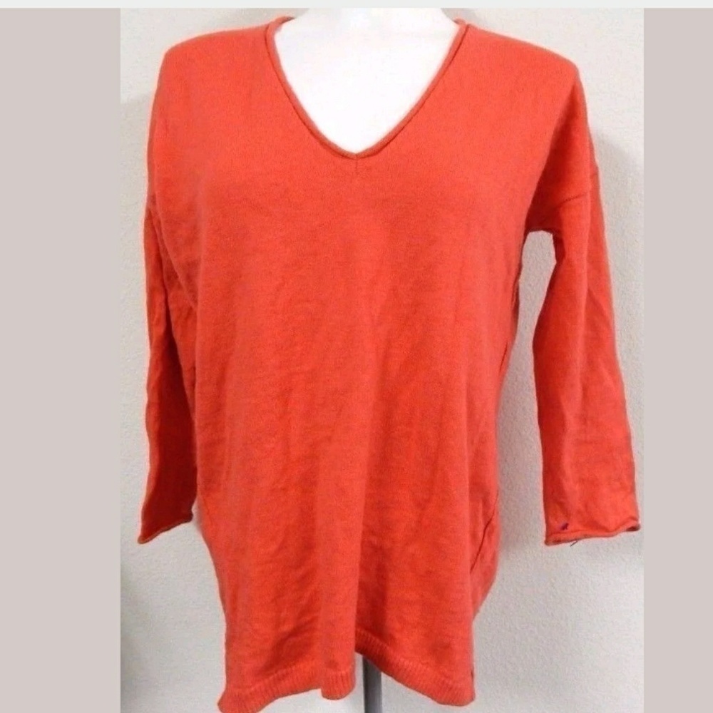 Madewell Orange Cotton Wool Sweater Top